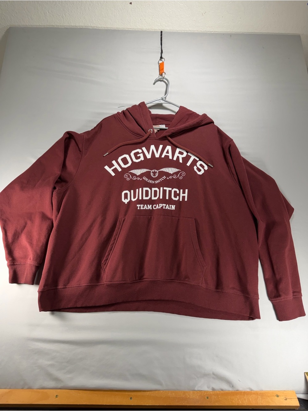 H&M Harry Potter Quidditch Team Captain Maroon Hoodie Sweatshirt 3XL
